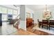 Inviting entryway leading to a living room, dining area, and staircase at 12531 Morning Creek Ln, Charlotte, NC 28214