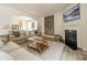 Inviting living room with neutral decor, a fireplace, and plenty of seating at 127 Slip Shot Ln, Troutman, NC 28166