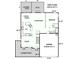 First floor plan featuring an open living area, kitchen, casual dining, bedroom, and attached garage at 1617 Post Ct, Gastonia, NC 28054