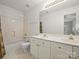 Clean bathroom featuring double sinks, vanity, bathtub and a shower, offering plenty of space to relax and get ready at 213 Walnut Point Dr, Matthews, NC 28105