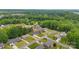 Aerial view of houses with well-maintained lawns, tree-lined streets in a residential community at 2459 Glenridge Dr, Gastonia, NC 28054
