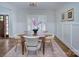 Dining room features a wooden table, seating for six, decorative art, and elegant wall paneling at 2729 Clemson Ave, Charlotte, NC 28205