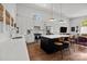 Modern kitchen with stainless steel appliances and a large central island with bar stool seating at 3036 Palm Ave, Charlotte, NC 28205
