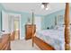 Bright bedroom with hardwood floors, a ceiling fan, and natural light from a large window at 3068 Green Acres Ln, Claremont, NC 28610
