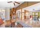 Inviting living room with a fireplace, hardwood floors, and an open layout to the kitchen and dining area at 32 Heritage Ln, Shelby, NC 28150