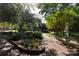Community park view with benches, trees, and flower beds at 405 W 7Th St # 408, Charlotte, NC 28202
