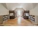 A large bedroom has built in bunkbeds with storage drawers below and lighting above each bed at 410 Mcalway Rd, Charlotte, NC 28211