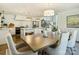 Open concept dining room adjacent to a kitchen, featuring stylish furnishings and natural light at 517 Wingrave Dr, Charlotte, NC 28270