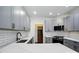 Modern kitchen featuring shaker cabinets, white subway tile backsplash, and stainless steel appliances at 530 Dovefield Dr, Indian Trail, NC 28079