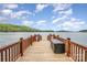 Dock with a wooden deck and a lake view at 602 Shoreline Rd # 144, New London, NC 28127