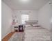 A nicely sized bedroom with light-colored walls, and a lighted vanity at 6820 Elm Forest Dr, Charlotte, NC 28212