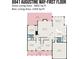 Detailed first floor plan at 6941 Augustine Way, Charlotte, NC 28270