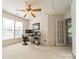 Bright office with a ceiling fan and ample natural light at 709 Circle Trace Rd, Monroe, NC 28110