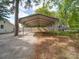 A large metal carport perfect for covered parking at 8475 Nc 49 N Hwy, Mount Pleasant, NC 28124