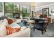 Bright office with a chandelier, large windows offering natural light and views, and comfortable seating at 127 N Tryon St # 301, Charlotte, NC 28202
