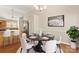 Cozy dining room featuring modern lighting, stylish decor, and seating for six at 1325 Red Oaks Dr, Rock Hill, SC 29730