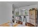 Stylish dining area with a view into the backyard and counter seating area at 14855 Nc 801 Hwy Hwy, Mt Ulla, NC 28125