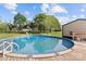 An above ground pool with surrounding wooden deck, creates a private and inviting outdoor space for leisure at 14855 Nc 801 Hwy Hwy, Mt Ulla, NC 28125