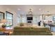 Living room features include shiplap wall, fireplace, and adjacent kitchen area at 1511 Landis Ave, Charlotte, NC 28205