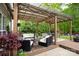 Charming back patio with cozy seating and elegant decor, creating a perfect space for relaxing and enjoying outdoor living at 2012 Galty Ln, Charlotte, NC 28270