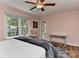 Bright bedroom featuring hardwood floors, natural light, and a clean design at 218 Kimrod Ln, Charlotte, NC 28270