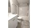 This bathroom has updated fixtures and a shower/tub combo at 295 Green Meadows Dr, Taylorsville, NC 28681