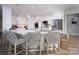 Open concept kitchen with island seating, stainless appliances, and modern pendant lighting at 302 Patterson'S Bridge None, New London, NC 28127