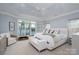 Spacious main bedroom featuring water views, neutral palette, and tray ceiling at 302 Patterson'S Bridge None, New London, NC 28127
