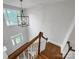 Spacious foyer with decorative lighting and view of the front door at 312 Peach St, Shelby, NC 28150