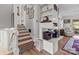 Cozy living area featuring a staircase and fireplace at 365 Pine Hill Rd, Salisbury, NC 28144
