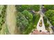 Aerial view of a home adjacent to a golf course with landscaped driveway at 3764 Glenn Oaks Dr, Maiden, NC 28650