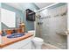 Updated bathroom features a tiled shower, stylish vanity, and modern fixtures at 3764 Glenn Oaks Dr, Maiden, NC 28650