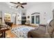 Spacious open-concept living area with cathedral ceiling and stylish decor at 3764 Glenn Oaks Dr, Maiden, NC 28650