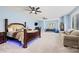 Spacious bedroom with carpet, a ceiling fan, and ample space for relaxation and entertainment at 385 Squirrel Ln, Clover, SC 29710