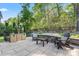 Backyard patio area with outdoor seating, landscaping and fire pit at 4012 Brandywine Ter, Lancaster, SC 29720