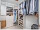 Organized walk-in closet with shelving, drawers, and ample storage space at 4517 Lake Shore N Rd, Denver, NC 28037