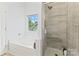 Modern bathroom with separate shower and soaking tub at 5927 Patricia Ryan Dr, Charlotte, NC 28216