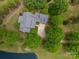 Overhead view of the property with a tree-lined backyard at 7701 Gold Hill Rd, Rockwell, NC 28138