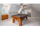 Spacious game room with a pool table and natural light at 7701 Gold Hill Rd, Rockwell, NC 28138