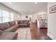 Open-concept living room seamlessly connects to kitchen and dining area at 901 Burnley Rd, Charlotte, NC 28210