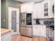 Spacious kitchen featuring stainless steel refrigerator and pantry at 1021 Vickie Ln, Matthews, NC 28104