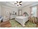 Comfortable bedroom features decorative rug, nice size bed, and lots of dresser space at 106 Independence Ct, Kings Mountain, NC 28086