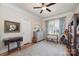 Charming bedroom with tray ceilings, ceiling fan, and lots of decorative details at 106 Independence Ct, Kings Mountain, NC 28086