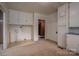 Kitchen with cabinetry, linoleum flooring, and potential for customization at 1501 Nc Hwy 73 Hwy, Iron Station, NC 28080