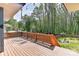 Spacious wooden deck overlooks the lush backyard, offering ample room for entertaining and enjoying the outdoors at 1900 Lakedell Dr, Charlotte, NC 28215