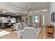 Open floor plan with a stylish living room and modern kitchen area at 1900 Lakedell Dr, Charlotte, NC 28215