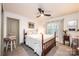 Comfortable bedroom featuring a wooden bed frame, neutral paint, and natural lighting at 236 Riley Dr, Taylorsville, NC 28681