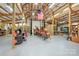 Inside a huge garage with wooden beams, an American flag, and lots of room for vehicles at 2599 Highway 557 None, Clover, SC 29710