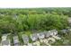 An aerial view reveals charming homes surrounded by lush greenery at 2821 Shamrock Dr, Charlotte, NC 28205