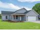Charming single-story home features a gray exterior, a well-maintained lawn, and an attached garage at 28655-A Nc Hwy 73 Hwy, Albemarle, NC 28001